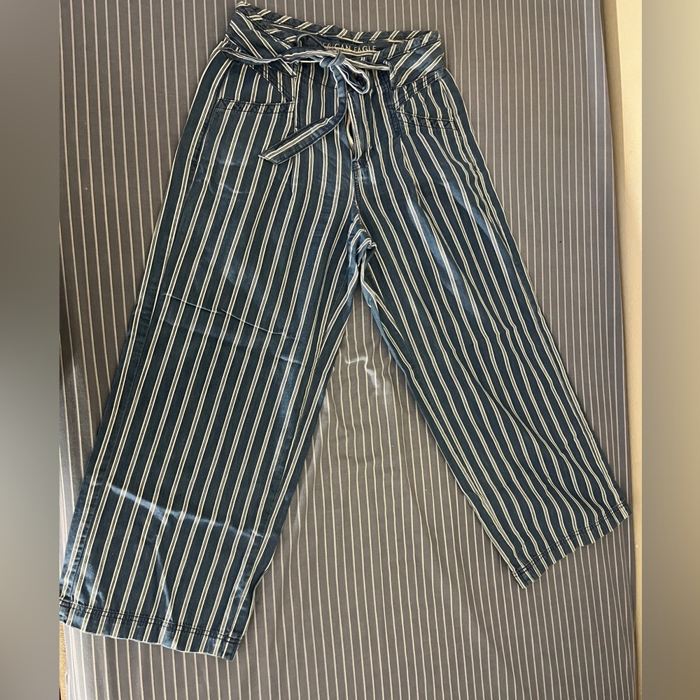 American Eagle Outfitters Blue Striped Pants